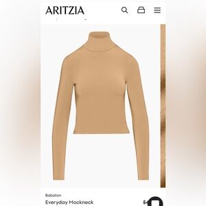 Babaton Everyday mockneck in tan